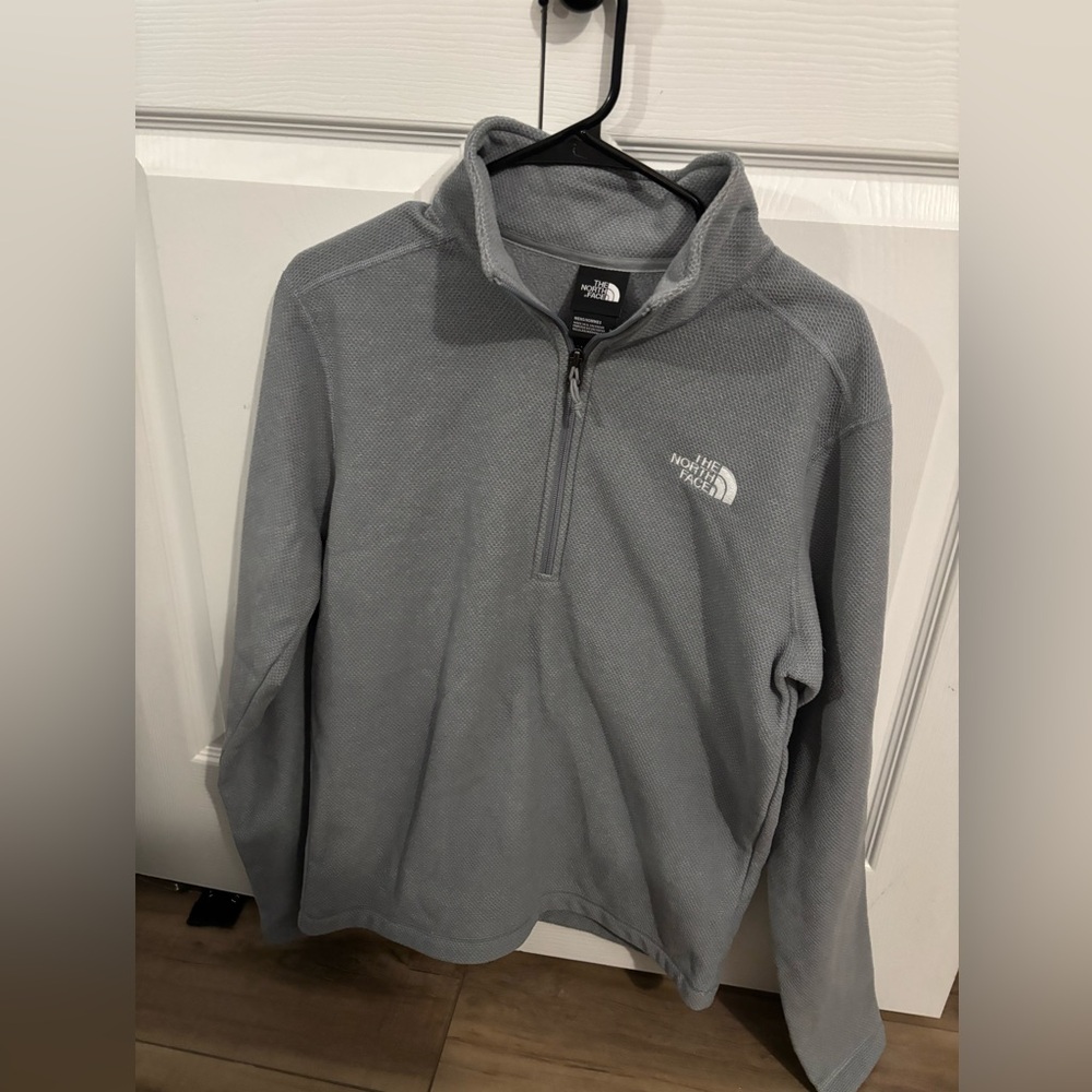 The North Face Light Gray Zip Pullover